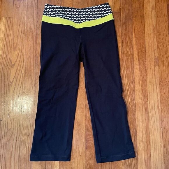VSX Pants - VSX | black neon yellow cropped leggings S